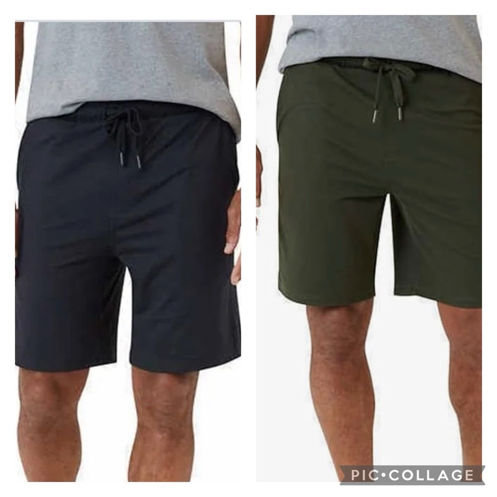 2 for 25 Eddie Bauer drawstring  of lounge shorts green XL and black XL